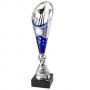 Стандартна спортна купа, сребърно/синьо покритие - височина 25 см