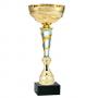 Стандартна спортна купа, златно покритие със сребърни части - височина 22 см