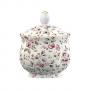 Комплект с флорален мотив - захарница и каничка