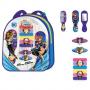 Аксесоари за коса Superhero Girls, 10 броя, в раничка за удобно пренасяне