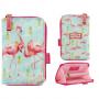 Портмоне с цип Flamingos, размер 9.5х16.5 см