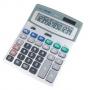 Калкулатор, 14 разряден, размер 185x141x42 мм, сив, метален панел