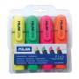 Текстмаркери FLUO, 4 цвята в блистер