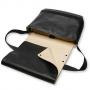Чанта от екокожа Moleskine Messenger Black за през рамо, тип пощальонска, черна