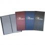 Меню изкуствена кожа 2/3 А4, три цвята металик, 6 джоба