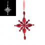 Коледна висулка за елха - снежинка, налична в два цвята