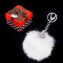 Ключодържател заек пух и камъчета