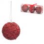 Коледна топка червена 8 см.