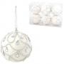 Коледна топка бяла 10 см.