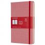 Червен текстилен тефтер Moleskine Blend Limited Collection с широки редове