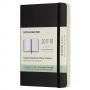 Черен джобен 18 месечен тефтер - органайзер Moleskine с меки корици