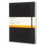 Голям черен XL тефтер Moleskine с твърди корици, линиран