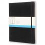 Голям черен XL тефтер Moleskine с твърди корици, точки