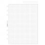 Пълнител за органайзер Filofax, A5 с 25 бели листа на квадратчета