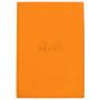 Тефтерче блок - пад Rhodia ePure с оранжева кожена подвързия, А6