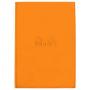 Тефтерче блок - пад Rhodia ePure с оранжева кожена подвързия