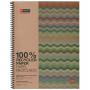 Тетрадка Miquelrius EcoZigZag А4 формат и 120 листа на широки редове - рециклирана хартия