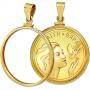 Сребърен медал с цялостна позлата Талисман Вяра