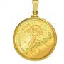 Медальон За мама, ф24, с масивно златно покритие 24К