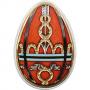 Сребърна монета Червено великденско яйце, стил Фаберже