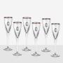 Fusion 6 чаши за шампанско, сребърна плочка