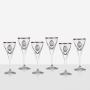 Fusion 6 чаши за ракия, сребърна плочка