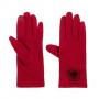 Дамски ръкавици бордо с пухче ROSSI
