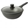 SKK Тиган WOK с мобилна дръжка и капак - h 8 см - ∅ 28