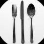 HERDMAR Комплект прибори за хранене “OSLO № 11“ - 36 части - черен мат,  гравиран