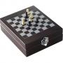 Комплект за вино и шах в дървена кутия