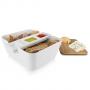 TOMORROW`S KITCHEN Кутия за хляб, купички за разядки и дъска за рязане - бяла