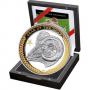 Сребърна монета Годината на Козата - 2015 с частично златно покритие