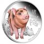 Сребърна монета Тувалу - Бебе прасе