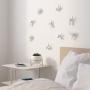 UMBRA Комплект декорация за стена HUMMINGBIRD - 9 бр. колибри - бял цвят