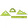 К-кт за чертане Flexible жълт, линия 30 см, 2 триъгълника, транспортир