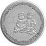 Сребърен медальон "Зодия Близнаци"