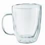 Nerthus Двустенна стъклена чаша с дръжка - 350 мл.