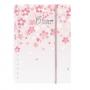 Тетрадка A4 PPL Cherry Blossom спир., 80 л.ред, 80 г/м2 ivory с ластик