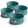 JAMIE OLIVER Комплект от 4бр форми с падащо дъно Ø10см - цвят атлантическо зелено