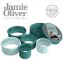 JAMIE OLIVER Комплект от 5 броя вълнообразни форми за десерти и ястия - цвят атлантическо зелено / светлосиньо