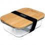 Nerthus Стъклена кутия за храна с херметическо затваряне и бамбуков капак - 1,5 л.