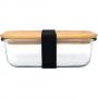 Nerthus Стъклена кутия за храна с херметическо затваряне и бамбуков капак - 1,5 л.