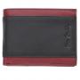 Мъжко портмоне от естествена кожа с червени линии - PIERRE CARDIN