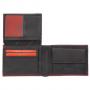 Мъжко портмоне от естествена кожа с червени линии - PIERRE CARDIN