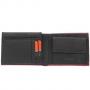 Мъжко портмоне от естествена кожа с червени линии - PIERRE CARDIN