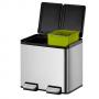 EKO Кош за разделно събиране на отпадъци с 2 педала “ESSENTIAL“ - матиран - 2 х 15 л.