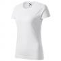 Бяла памучна дамска тениска