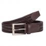 Елегантен мъжки колан в кафяв цвят - Italian belts - 125 см
