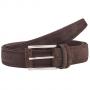 Мъжки изчистен колан в кафяв цвят - Italian belts - 125 см