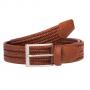 Елегантен мъжки колан в цвят коняк -  Italian belts